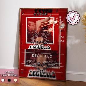 ZZ Top Poster | Deguello Poster | Album Poster Prints | Wall Decor Posters | Album Cover Gift | Rock Music Poster