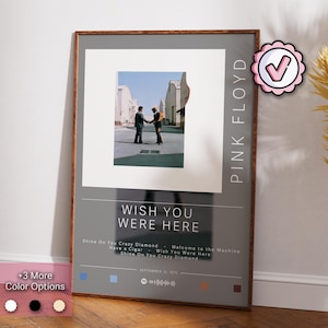 Pink Floyd Poster | Wish You Were Here Poster | Album Prints | Wall Decor Posters | Album Cover Gift | Rock Music Poster