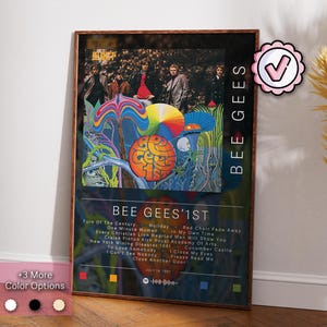 Póster de los Bee Gees / Póster del primer álbum / Impresiones de pósteres de álbumes / Pósteres de decoración de pared / Regalo de portada de álbum / Póster de música rock
