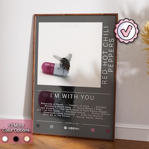 Red Hot Chili Peppers Poster | I&#39;m With You Poster | Album Poster Prints | Wall Decor Posters | Album Cover Gift | Rock Music Poster