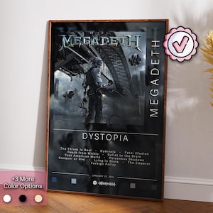 Megadeth Poster | Dystopia Poster | Album Poster Prints | Wall Decor Posters | Album Cover Gift | Metal Music Poster