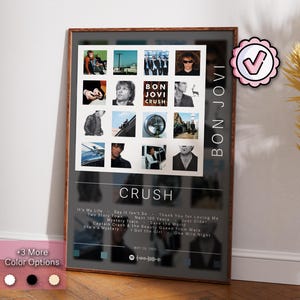 Bon Jovi Poster | Crush Poster | Album Poster Drucke | Wanddekor Poster | Album Cover Geschenk | Rock Musik Poster