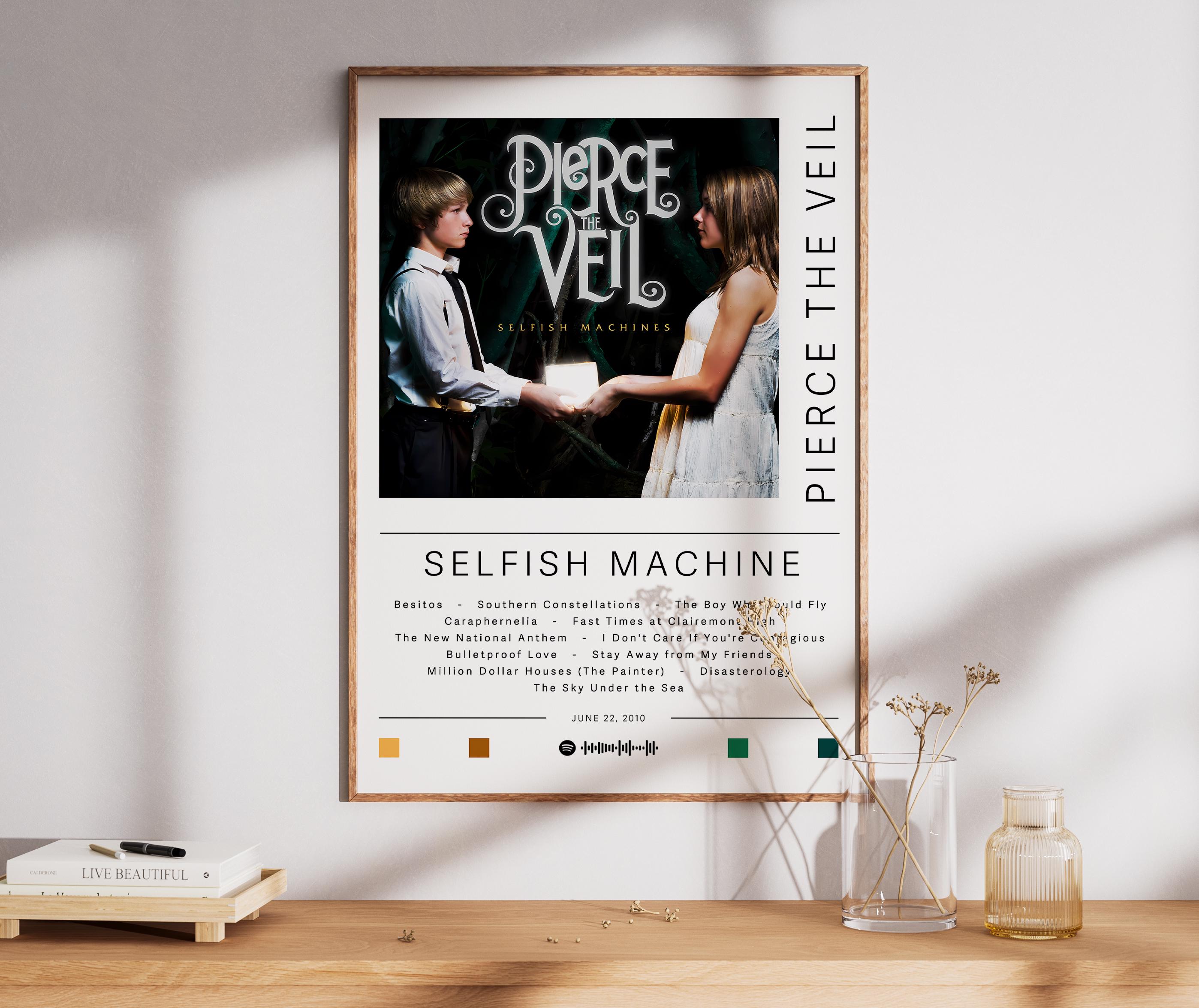 ピアス・ザ・ヴェールのポスター | セルフィッシュ・マシーンのポスター | アルバムのポスタープリント | 壁飾りポスター | アルバムカバーギフト  | ロックミュージックのポスター - Etsy 日本, image size:2796x2351