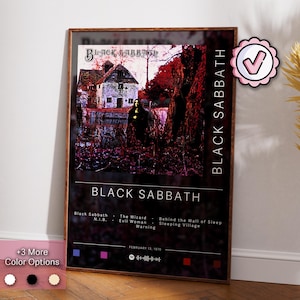 Black Sabbath Poster | Black Sabbath Poster | Album Poster Prints | Wall Decor Posters | Album Cover Gift | Metal Music Poster