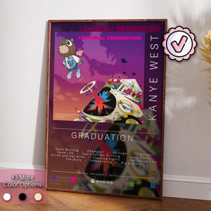 Kanye West Poster | Graduation Poster | Album Poster Prints | Wall Decor Posters | Album Cover Gift | Metal Music Poster