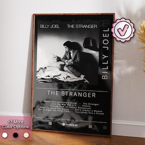Billy Joel Poster | The Stranger Poster | Album Poster Prints | Wall Decor Posters | Album Cover Gift | Rock Music Poster