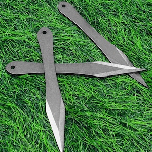 Juego de lanzadores de acero inoxidable de 10.2" sin giro, con puntas de lanzamiento de hasta 0.275" de grosor, con cinturón de nailon y funda 3 en 1, Thunder JXE JXO