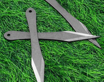 10.2" Stainless Steel No Spin Throwing Set Throwing Spikes  Thickness Up to 0.275",with Nylon Belt 3 in one Sheath, The Thunder JXE JXO