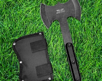 11 inch Throwing Axes and Tomahawks Set, Double Bite Hawks, Design for Throwing Recreation and Fun