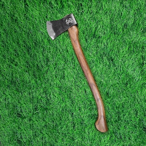 Hache professionnelle pour fendre le bois : hache d'abattage de 27,5 pouces avec étui en cuir et hache de jardin plus affûtée, hache de trappeur, Thrwclub