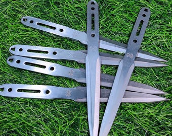 Juego de clavos arrojadizos, acero inoxidable de espiga completa de 25,7 cm (10,11"), 6 mm (0,236") de grosor, para recreación y competición, THRWCLUB, Frost Sword