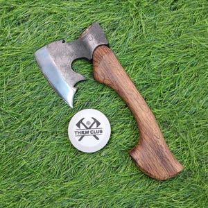 Backpacking Camping Hatchet 12.99&quot; Forged Blade with Wood Handle & Sharpening Stone – THRWCLUB