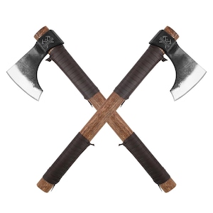 Throwing Axe Set 2-Pack, 19&quot; 1065 Carbon Steel, Beech Handle & Sheath, for Axe Throwing, Competitions, Entertainment THRWCLUB