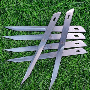 Juego de cuchillos arrojadizos (paquete de 6 y 3), de acero inoxidable de espiga completa de 25 cm, 0,6 cm de grosor, bien equilibrados, para uso recreativo y de competición. THRWCLUB