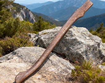 Kit de reemplazo de mango de hacha de madera de haya de 32,6″ para hacha de hender leña de 34,3″, incluye cuñas de acero, solo mango de reabastecimiento Thrwclub