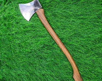 Hacha profesional para partir leña de 34,3 pulgadas, con funda de cuero, para talar árboles de pie, ideal para carreras de deportes de madera.