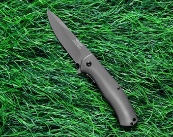 ポケットナイフ、折りたたみ式3.75インチ420スチールブレード、ポケットクリップ付き、キャンプ、サバイバル、ハイキング用、男女兼用