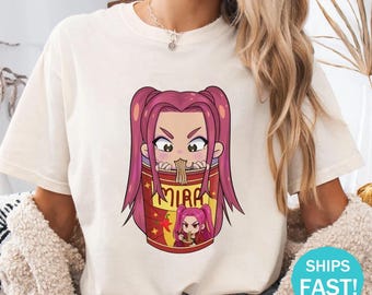 Kpop Huntrix Tee: Mira, Rumi, Zoey & Derpy Tiger - 100% Cotton