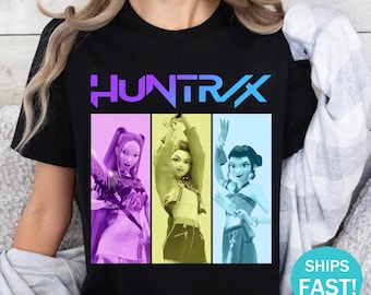 Kpop Huntrix Tee: Mira, Rumi, Zoey & Derpy Tiger - Saja Boys Fan Shirt