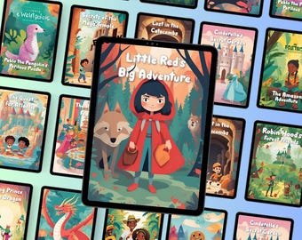 Książka z historiami do druku dla dzieci – ponad 50 historii ze zwierzętami, archeologią, klasycznymi opowieściami, geografią i kulturami, motywami królewskimi, edukacja domowa w formacie PDF