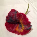 felted flower -longing for spring- reserved for Mandy
