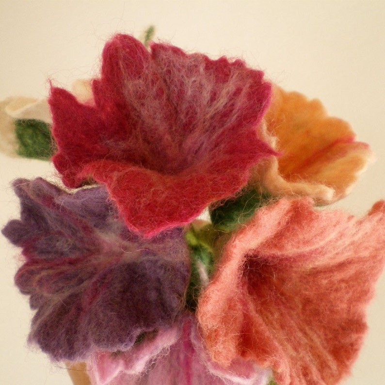 felted flower bouquet unique moments made to order image 3