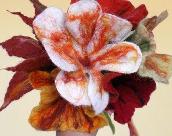 felted flower bouquet -unique moments- made to order 2