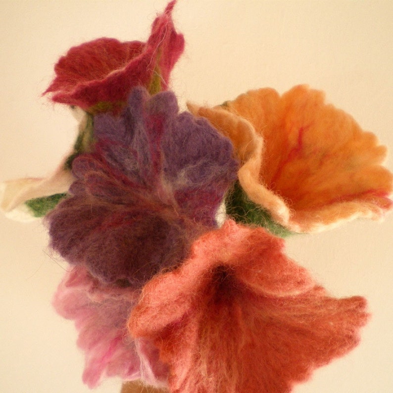 felted flower bouquet unique moments made to order image 5
