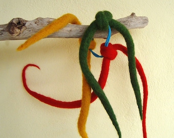 felted hairband -red hot chili peppers-