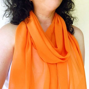 chiffon scarf carrot image 1