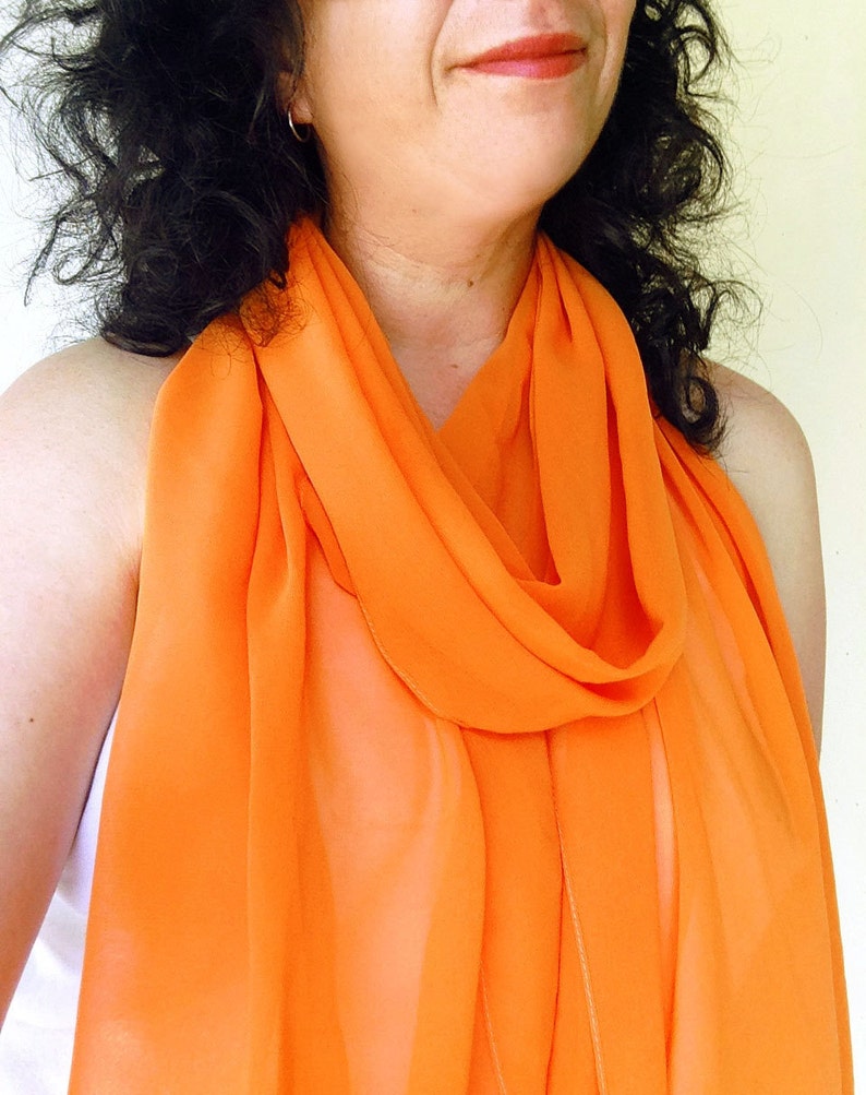 chiffon scarf carrot image 1