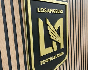 LAFC handgefertigtes 3D Holzschild aus Holz