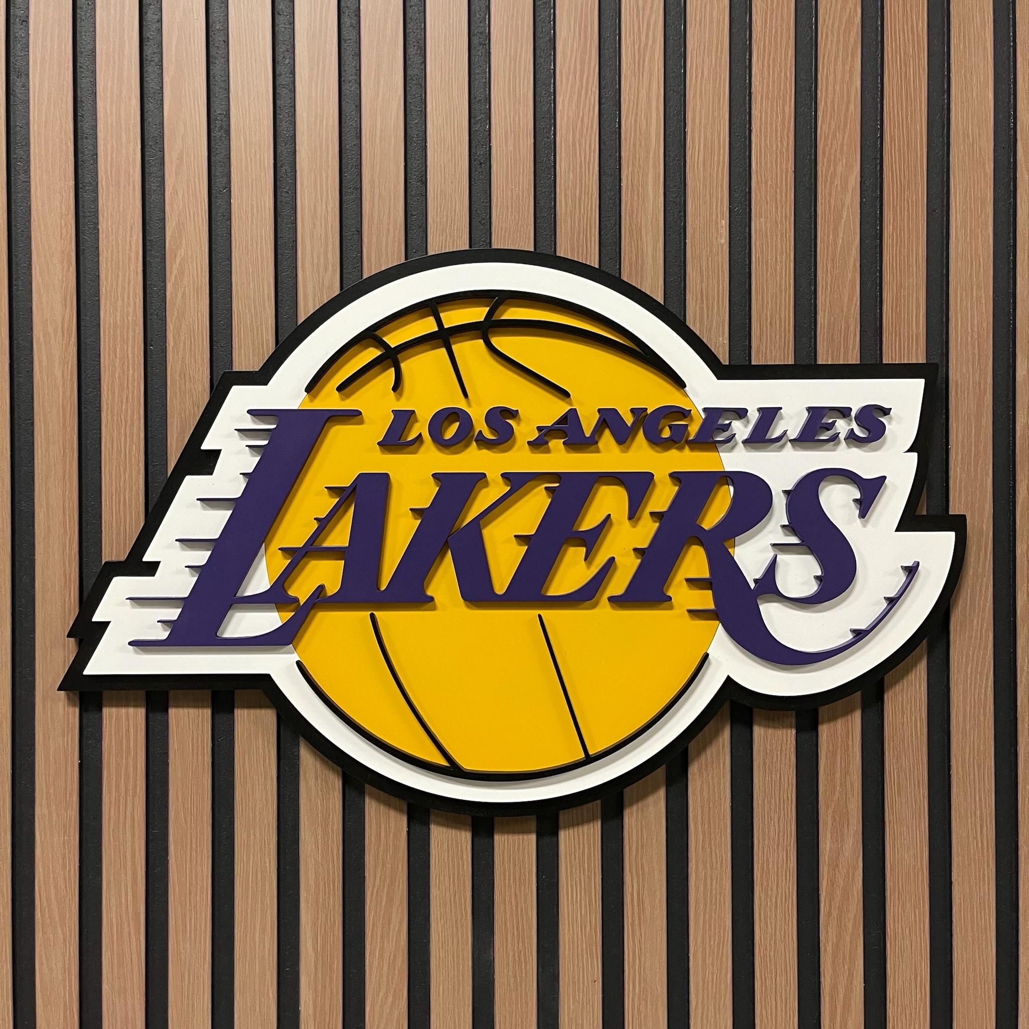 Lakers Handcrafted 3D Wood Sign Layered.(Logotipo De Madera), image size:2048x2048