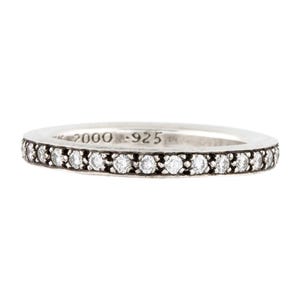 Anillo de bodas estilo Chrome Hearts "True fucking love", con moissanitas blancas y diamantes blancos.