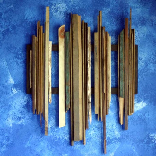 antique reclaimed wood wall art - ON SALE