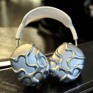 Silver Waves Chrome AirPods Max Chrome Covers for AirPods Max Case Attachments Set of two