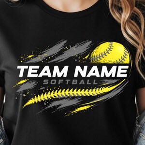 Softball SVG. Softball Team PNG. Softball Player Template. Softball Digital File. Your Team Name. image 3