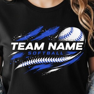 Softball SVG. Softball Team PNG. Softball Player Template. Softball Digital File. Your Team Name. image 2