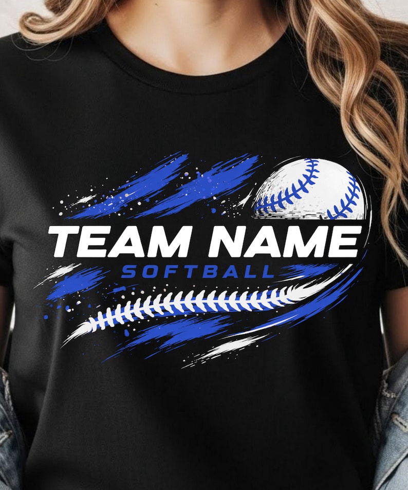 Softball SVG. Softball Team PNG. Softball Player Template. Softball Digital File. Your Team Name. image 2
