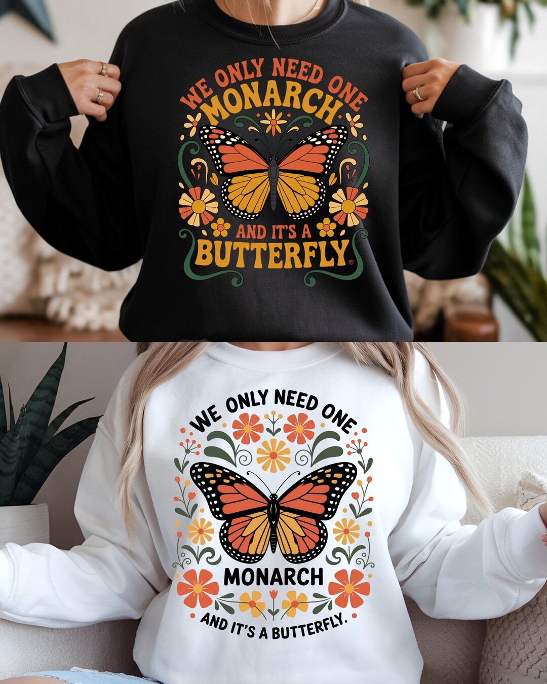 We Only Need One Monarch Retro SVG PNG File, Monarch Butterfly Svg ...