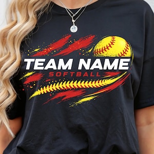 Softball SVG. Softball Team PNG. Softball Player Template. Softball Digital File. Your Team Name. image 4