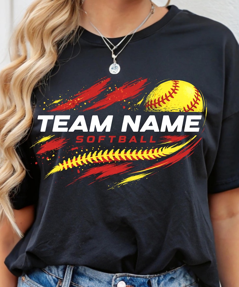 Softball SVG. Softball Team PNG. Softball Player Template. Softball Digital File. Your Team Name. image 4