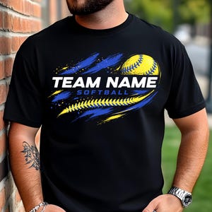 Softball SVG. Softball Team PNG. Softball Player Template. Softball Digital File. Your Team Name. image 5