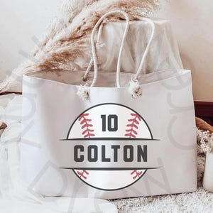 Personalisierte Baseballtasche, Baseball Mama Tasche, Baseball Namenstasche, Baseballspieler Geschenk, kundenspezifische Baseballtasche, Baseballtasche, Baseballnummer