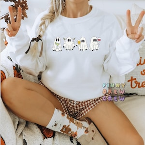 Here for the boos sweatshirt, Alcohol Ghost sweatshirt, Spooky Season shirt, Halloween sweatshirt, Sheet Ghost sweatshirt, Fall sweatshirt