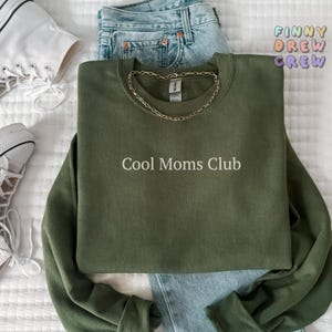 Felpa girocollo minimalista Cool Moms Club, taglia S-5XL