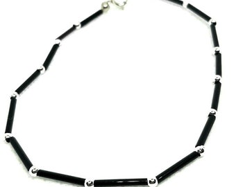 Black Anklet ,  Anklets for Women, Black and Silver Anklet, Ankle Bracelet , Summer Jewelry , Gift for Her