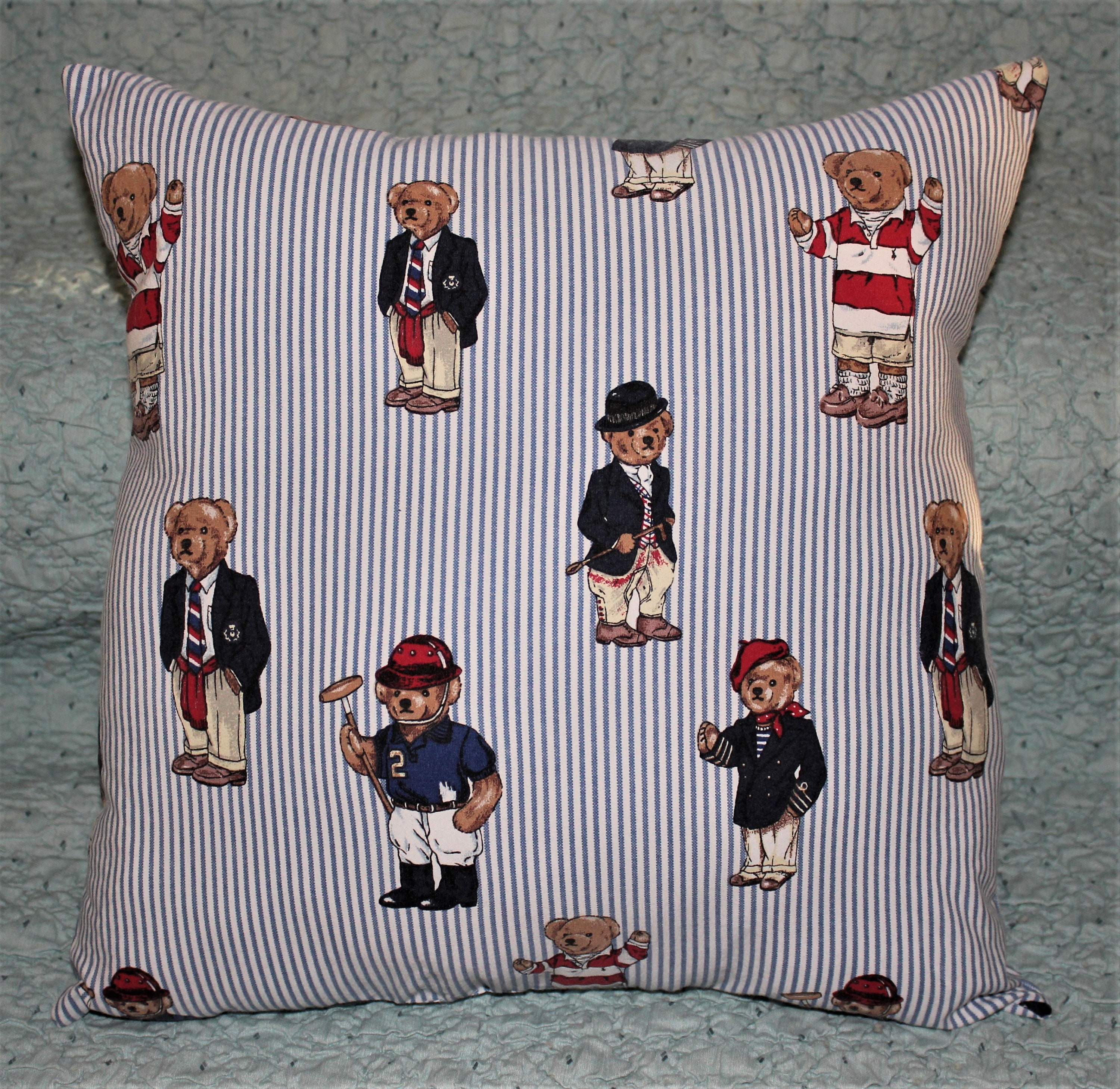Throw Pillow Made With Retired Ralph Lauren Polo Teddy Bears - Etsy