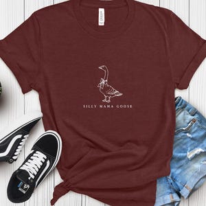 One Silly Goose Mom Shirt, Mama Goose Coquette Bow Shirt, Silly Goose Birthday Party Outfit, Family Goose Theme 1st Birthday Gift