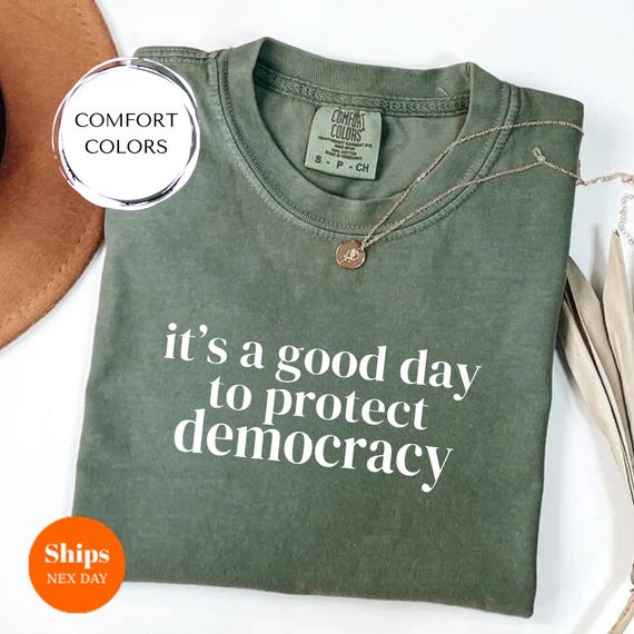Protect Democracy Shirt: Anti-Fascism Political Tee - Comfort Colors